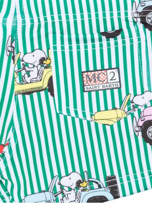 Boxer mare bambino MC2 Saint Barth verde con stampa MC2 SAINT BARTH Kids | TOBAGO LUC02667L
